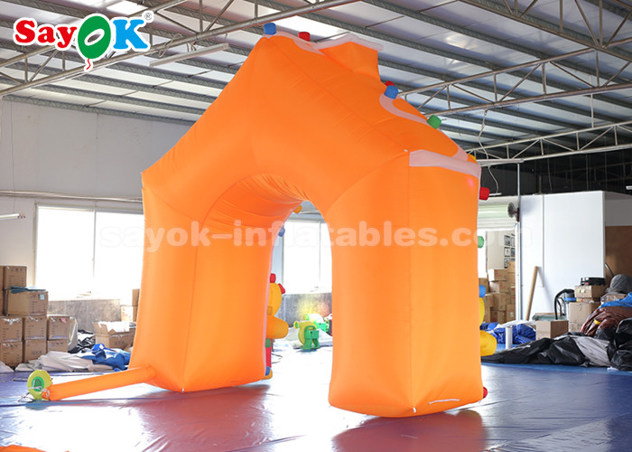 C4*4m Oxford Fabric Inflatable Christmas Archway For Holiday Decorations