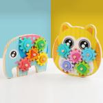 Intelligent Elephant Owl Gear Block Wood Creative Animal Design