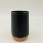 Water Drop Ceramic Bathroom Accessories Black Hand Soap Dispenser With Beige