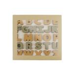 Food Grade Kids Silicone Puzzle With Letters Alphabet Shape