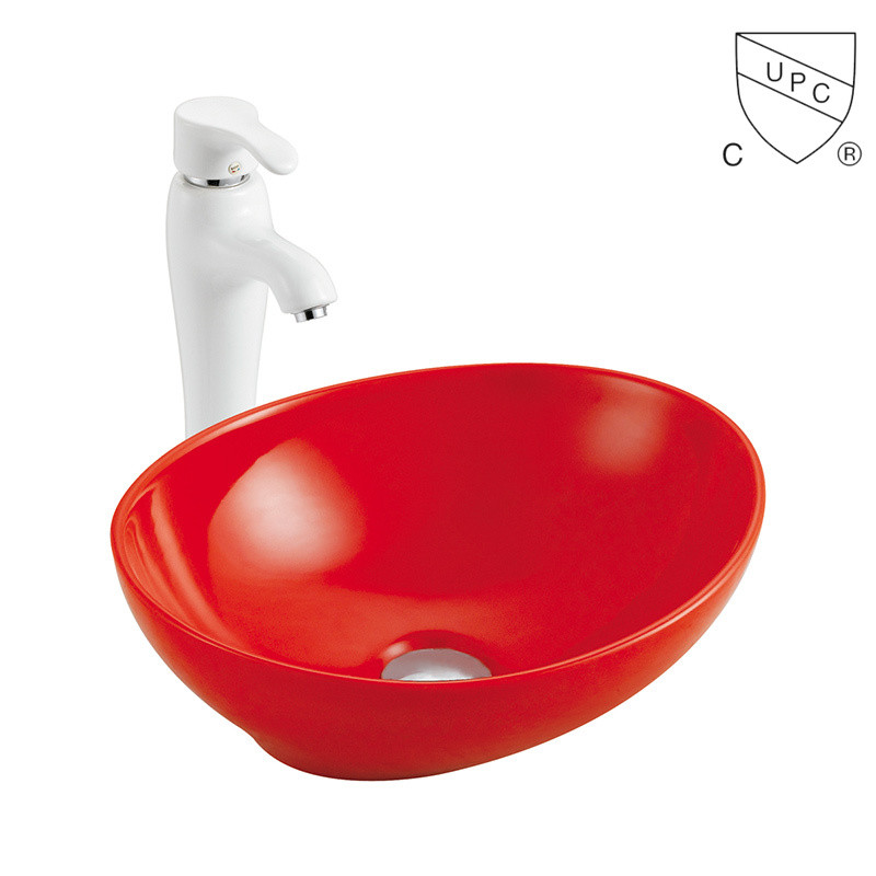Oval Shaped Heat Resistance Table Top Wash Basin Price Easy To Clean And Maintain