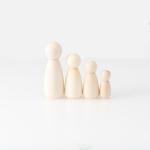 Craft 100Pcs Wooden Peg Dolls Blank ISO9001 Painting