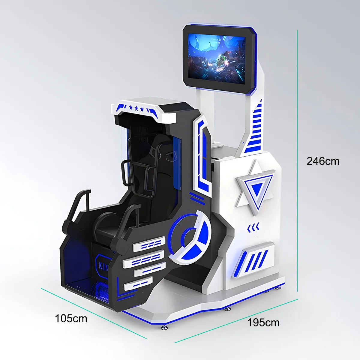 Virtual Reality VR Movement Platform VR 360 Game Machine With 1kw Power