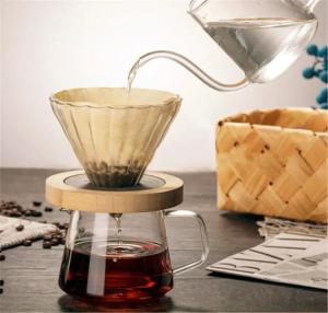 Quality Portable Reusable Smart Glass Filter Pour over Coffee Tea Dripper for Travel and Camp wholesale