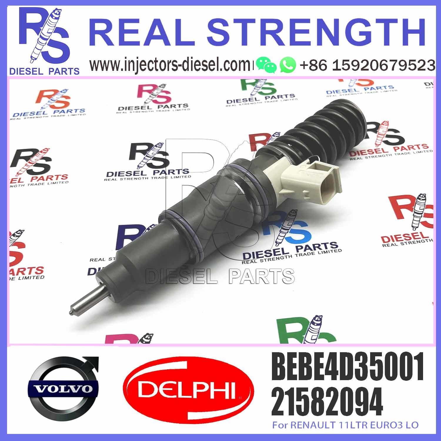 injector common rail injector 3801432 BEBE4D35001 For RENAULT MD11 EURO 3 LOW fuel injector BEBE4D04001