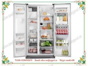 Quality OP-514 Compressor Free Standing Double Doors Solar Refrigerator Freezer wholesale