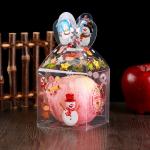 Transparent PET Square Shape Candy Box for Christmas Decoration and Gift