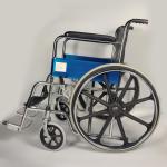 Essential Folding Steel Wheelchair Seat Height 50cm For Disabled