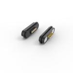 Anti Short Circuit Magnetic Connectors Black 4 Pin Magnetic Connector Customized
