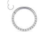 Diamond 14k Gold Hinged Segment Ring Piercing for Wedding Gift