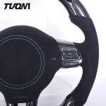 VW Volkswagen Golf6 GTI 6R Black Carbon Fiber Leather Steering Wheel OEM