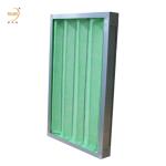 Industrial Polypropylene Fabric Green and White Pleated Panel Air Filter for