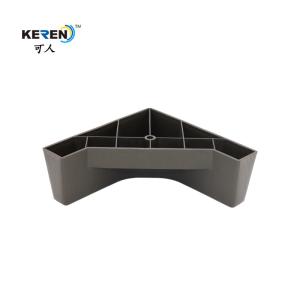Quality KR-P0278 Smooth Plastic Sofa Legs Replacement , Modern Triangle Sofa Legs Long Lifespan wholesale