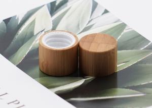 Quality 15mm 28mm Plastic Cap Closures Ribbed Bamboo Screw Lid Bottle wholesale