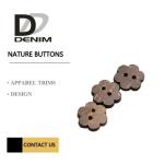 Hair Cord Coconut Buttons Flower-Shaped