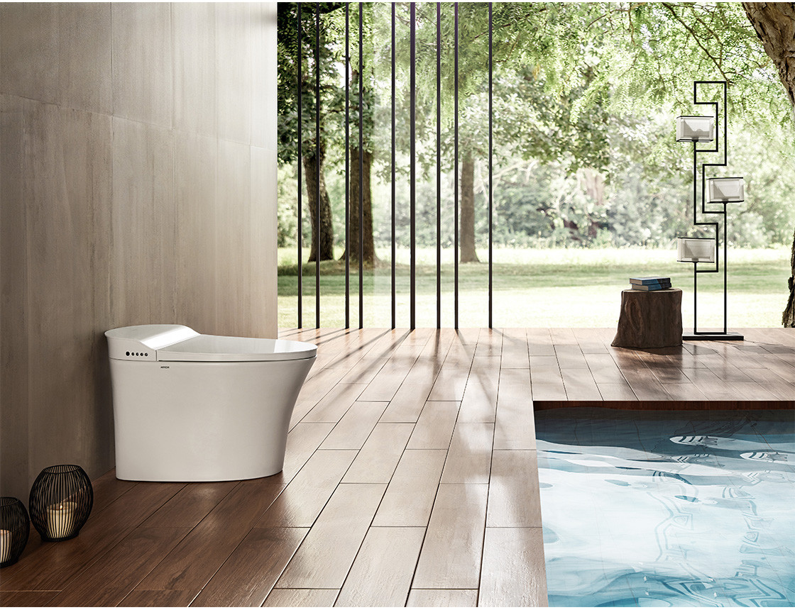 ARROW AKB1303M Modern Smart Toilet , Tankless Water Closet Floor Mounted P Trap Wc