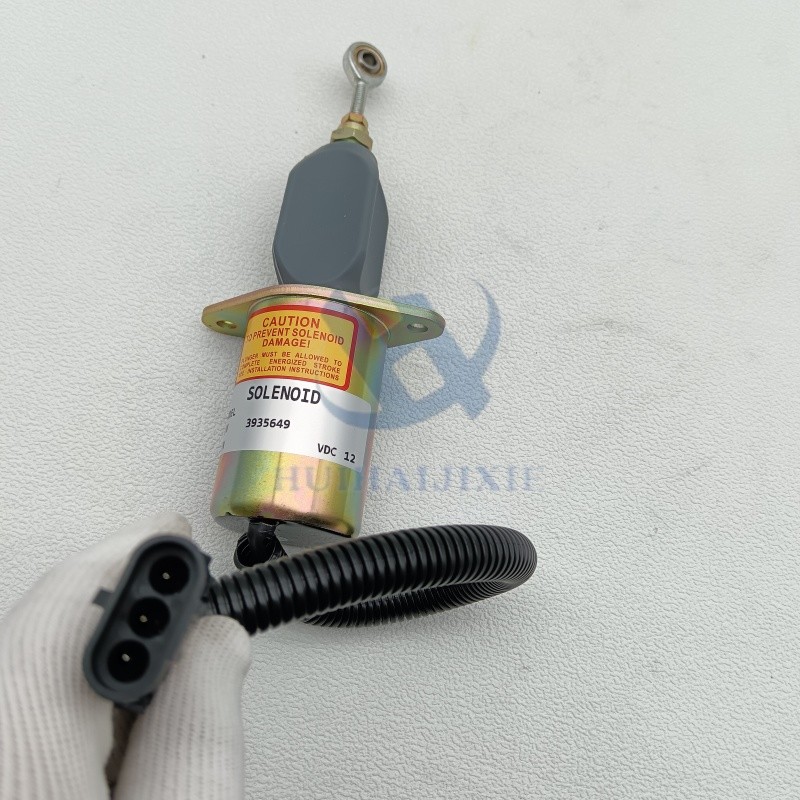 Excavator Parts Stop Solenoid 3935649 3935650 for Cummins 6CT Engine