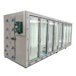 Supermarket Milk Beverage Glass Door Display Cold Storage Room With Storage
