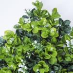 Boxwood Panel Artificial Plant Wall Green Flower Grass Backdrop For Indoor