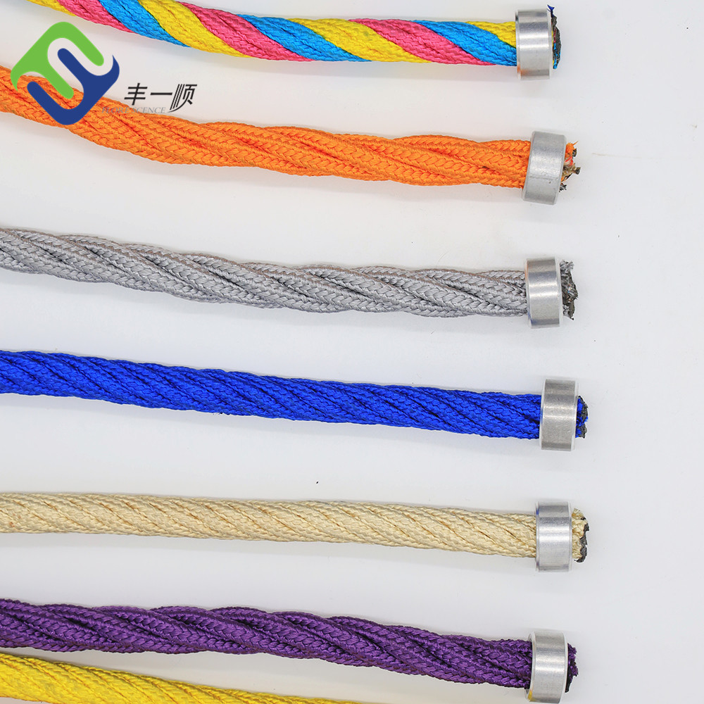 Twist 16mm 4 Strand Polyester Combination Rope For Swing Net