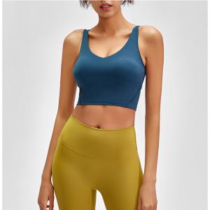 Quality Fashion V Neck U Back Padded Vest Sports Bra Shockproof Yogawear Woman Sportwear wholesale