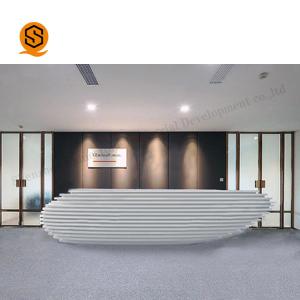 Quality Artificial Stone Modern Hotel Reception Desk Customized Requirement wholesale