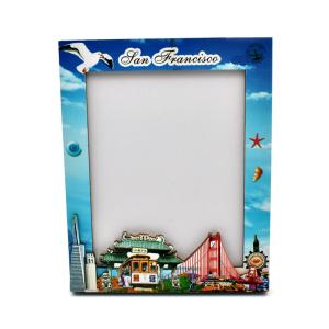 Quality USA San Francisco Tourist Photo Frames Souvenir Gift Wooden Sky Blue Frames wholesale