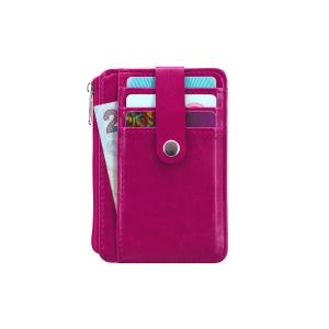 Quality ID Window Leather Business Card Holder Embossed Logo For Birthday / Anniversary Gift wholesale