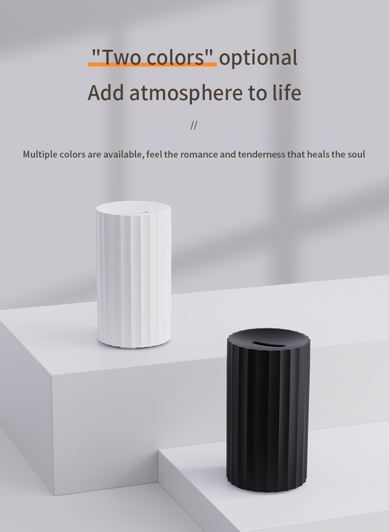 Type C 100ml Flame Humidifier Fire Aroma Diffuser With 7C LED Changing Light