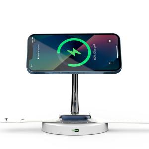 Quality 4A 12V All In One Wireless Charger Phone Watch Earphone Magnetic Wireless Charger wholesale