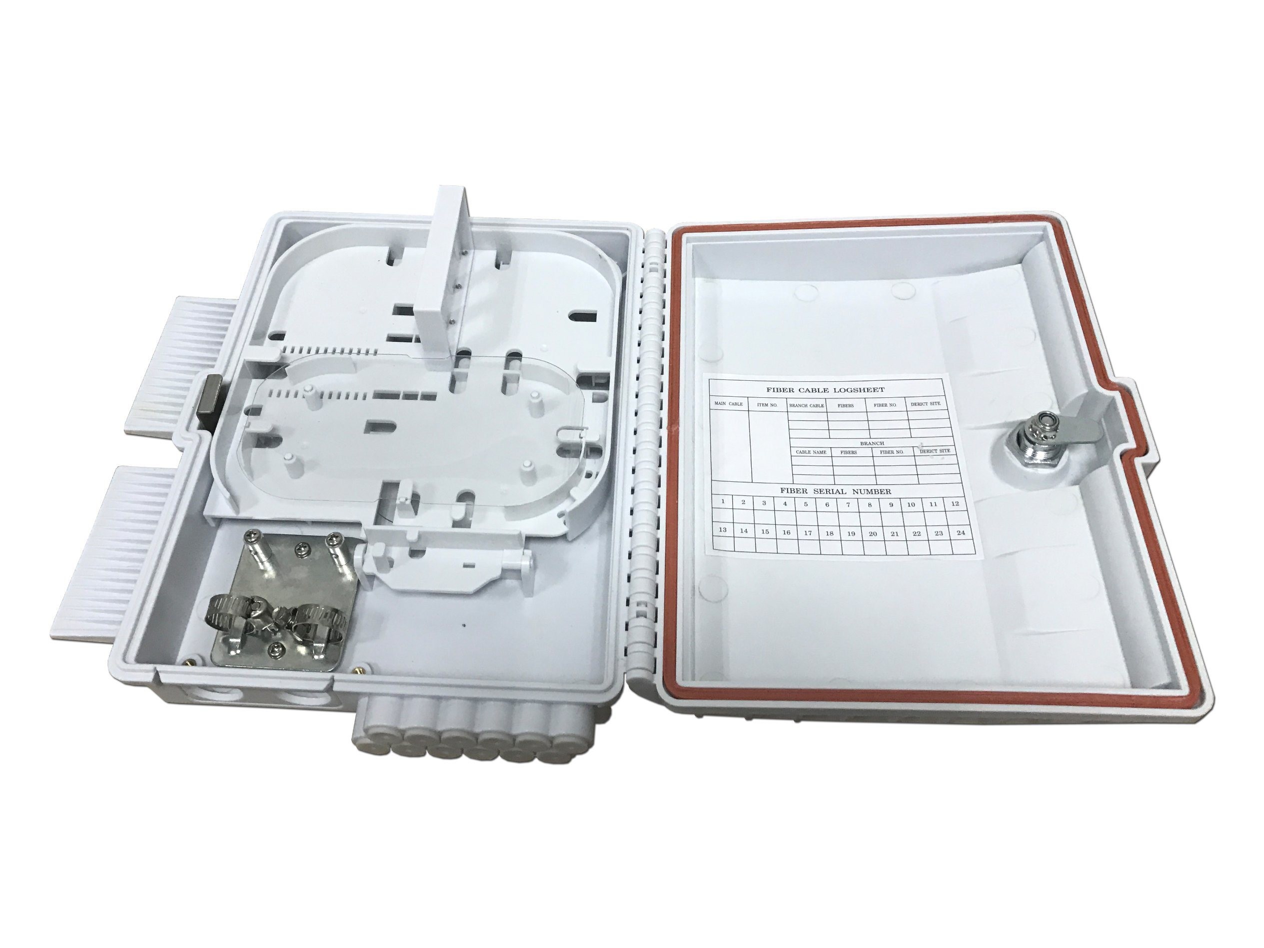 Outdoor PP 16 Cores FTTH Distribution Box 1x4 1x8 PLC Splitter