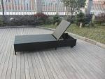 Multifunction Rattan Sun Lounger , Resin Wicker Lounge Chair