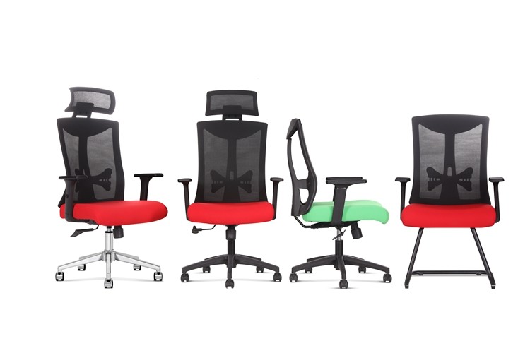 Tilt Polished Mesh Office Swivel Chair Base With Casters 3D Adjustable