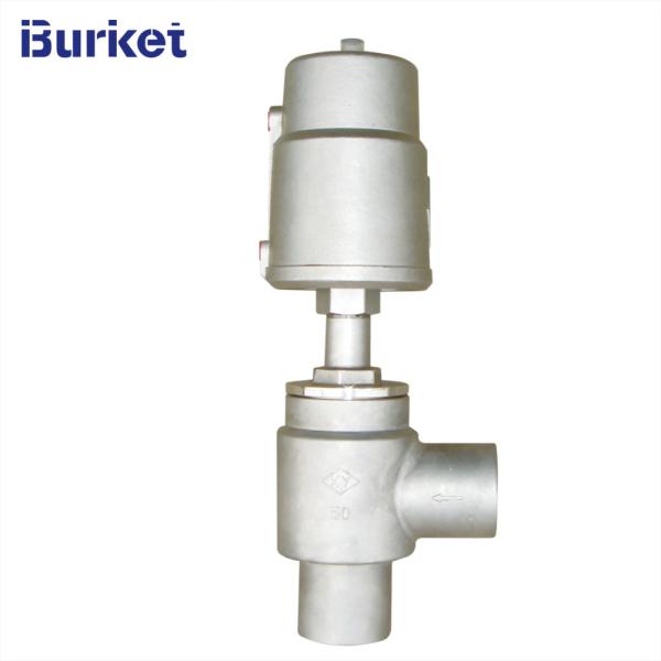 ss304 PN16 235psi Pneumatic Sanitary Thread Ends Right Angle Seat Valve With