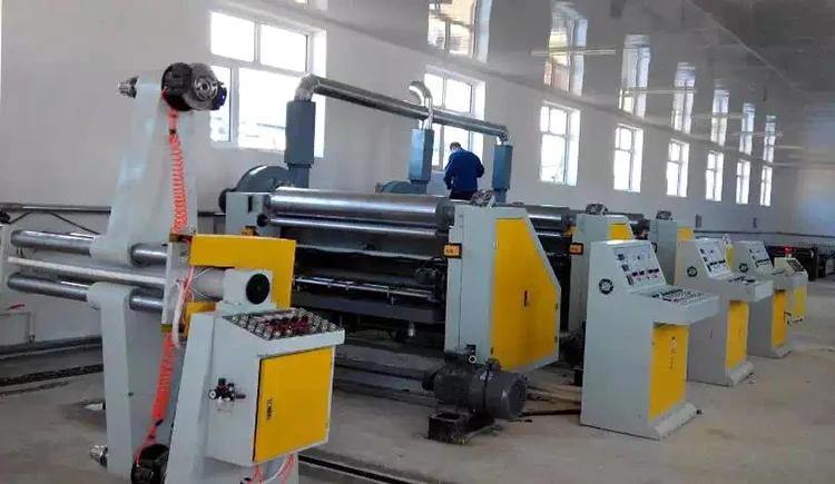 Processing Type Corrugated Cardboard 2 Layers Line Single Facer Line 2 Ply Line