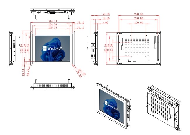 12.1-Inch Professional Windows Screen for Medical Devices and Automation