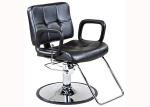 Shinning Chrome Salon Hydraulic Chair Reclining Backrest With U- Shaped Footrest
