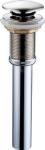Basin Faucets Drains Push Button Bath Waste for Glass Lavatory / Brass Basin Pop