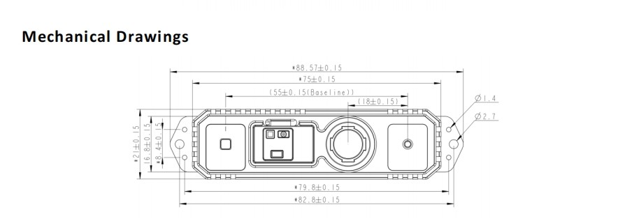 JP300 3D Structured Light Camera Module Depth Image：800x1280@30fps RGB Image：1080x1920@30fps