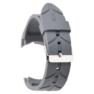 Quality Leaf Texture Mens Rubber Watch Bands , 24mm Silicone Watch Strap wholesale