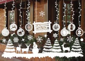 Quality 0.01mm Custom Decorative Stickers Christmas Mall Decorative Window Glass Stickers wholesale