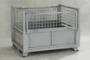 Quality IBC Metal Cage Warehouse Metal Storage Bins With Gray Painted Foldable Metal Cage wholesale