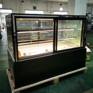 China CFC Free Refrigerated Cake Display Case Cake Showcase Fridge Front Back Opening on sale