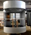 Square Glass Residential Panoramic Elevator 6 Persons Gearless Motor Lift