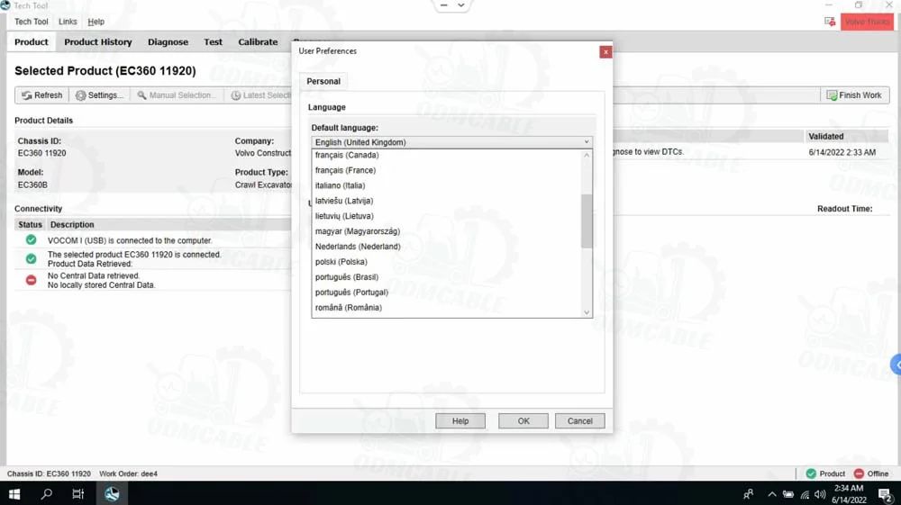 For vocom Vocom II 88894000+ V2.8PTT Dev2 Tool For vocom Truck Excavator Construction Diagnostic