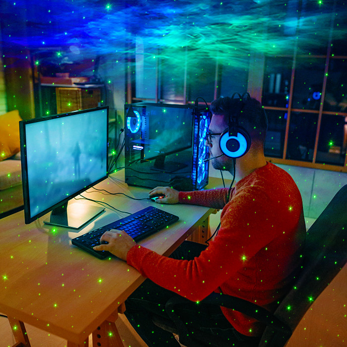 Multipurpose RGB Smart Star Projector For Gaming Room WiFi 2.4G
