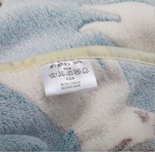 Flannel Baby Blankets For Spring / Autumn Soft Healthy Cartoon Print Blanket