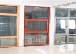 Hidden Hinge Aluminium Glass Window Site Red Inside And Outside Windows