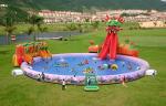Children Water Park Inflatable Slip And Slide Water Park For Business Rental