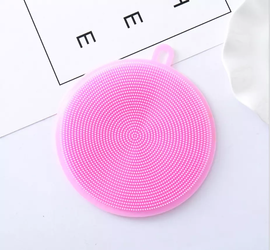 Double-side Circular Bowl Dish Washing Brush Silicone Cleaning Brush for Kitchen Cleaning